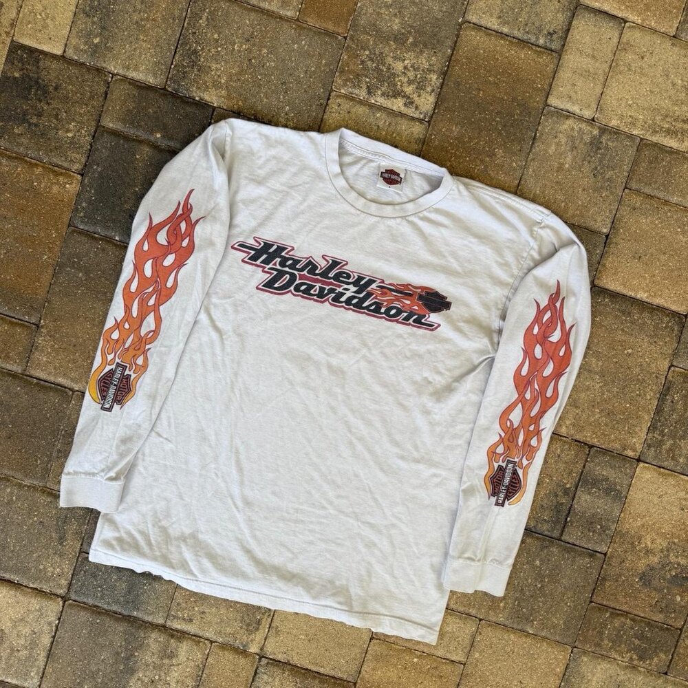 VINTAGE Harley Davidson Flame long sleeve shirt